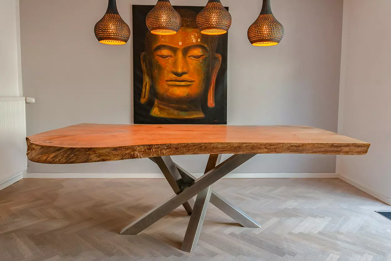 Baumkankte Esstisch Massivholz Eiche