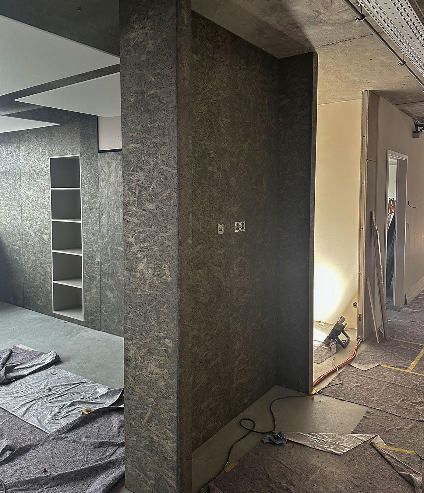 inluxe Innenausbau OSB Wandverkleidung Stadtwerke Offenbach